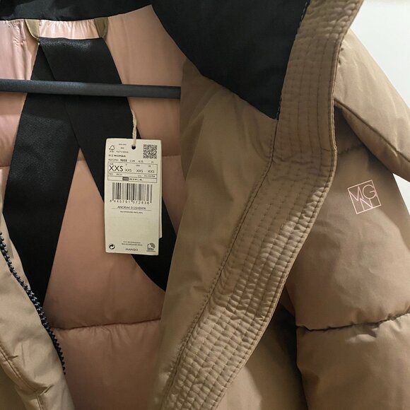 Mango Detachable hood quilted puffer jacket coat - Picture 8 of 13